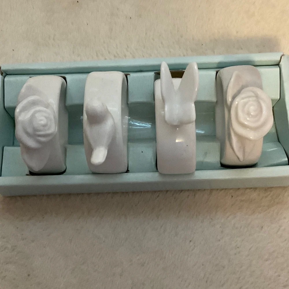 Target White Ceramic Napkin Rings